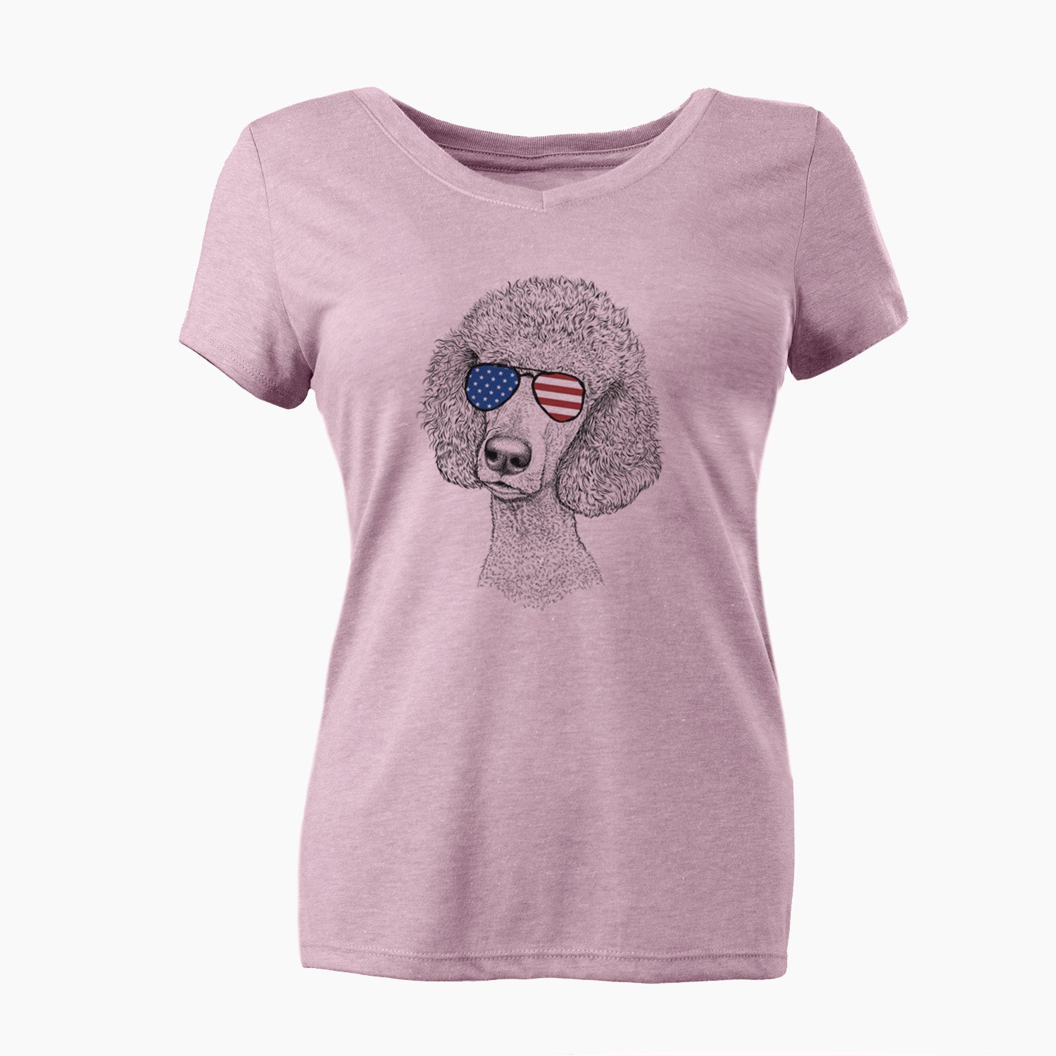 USA Yuki the Poodle - Women's Perfect V-neck Shirt