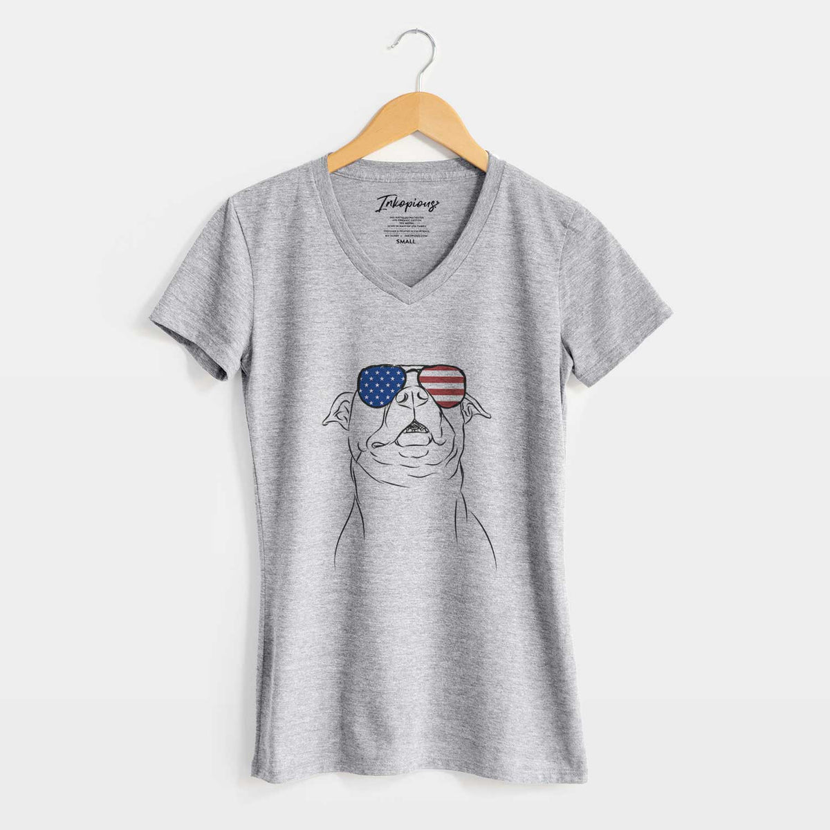 USA Zada the Pitbull - Women's Perfect V-neck Shirt