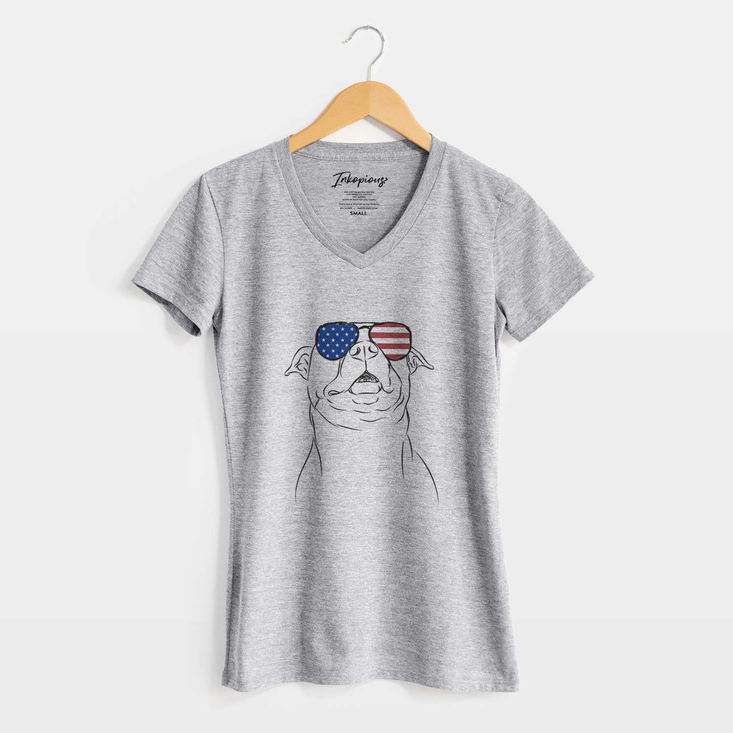 USA Zada the Pitbull - Women's Perfect V-neck Shirt