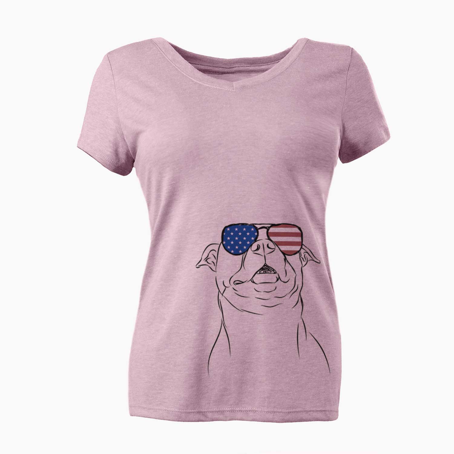 USA Zada the Pitbull - Women's Perfect V-neck Shirt