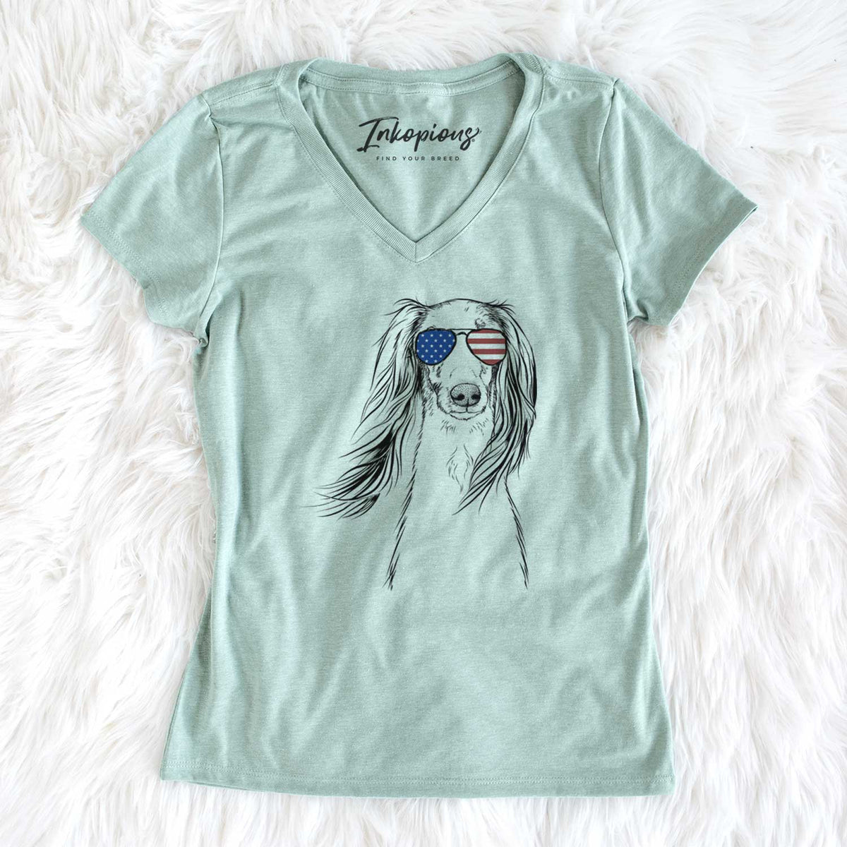 USA Zahra the Saluki - Women's Perfect V-neck Shirt