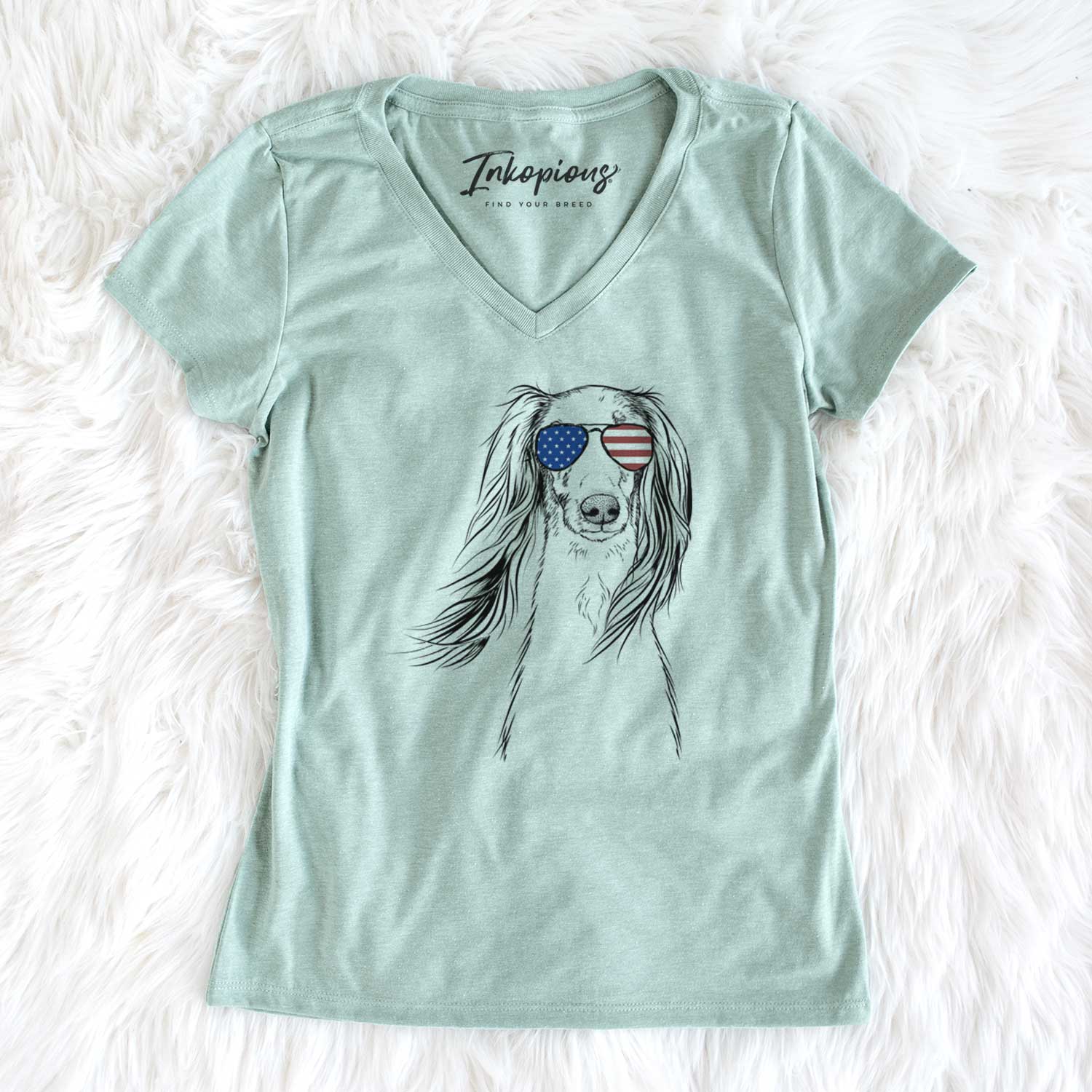 USA Zahra the Saluki - Women's Perfect V-neck Shirt