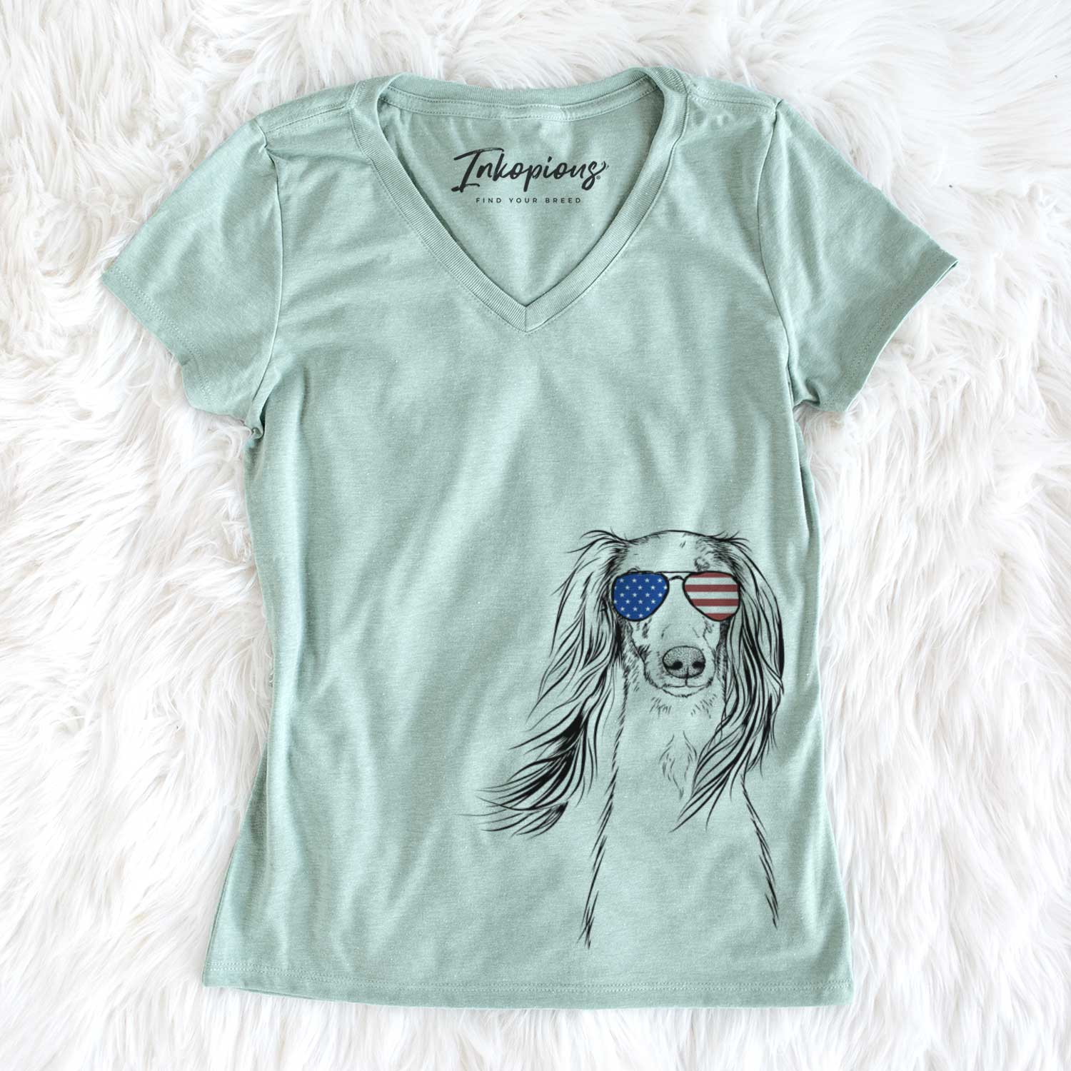 USA Zahra the Saluki - Women's Perfect V-neck Shirt