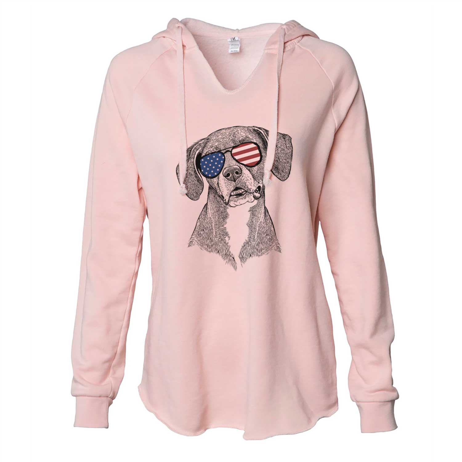 USA Zeena the Plott Hound Mix - Cali Wave Hooded Sweatshirt