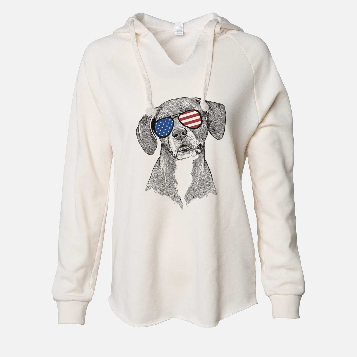 USA Zeena the Plott Hound Mix - Cali Wave Hooded Sweatshirt