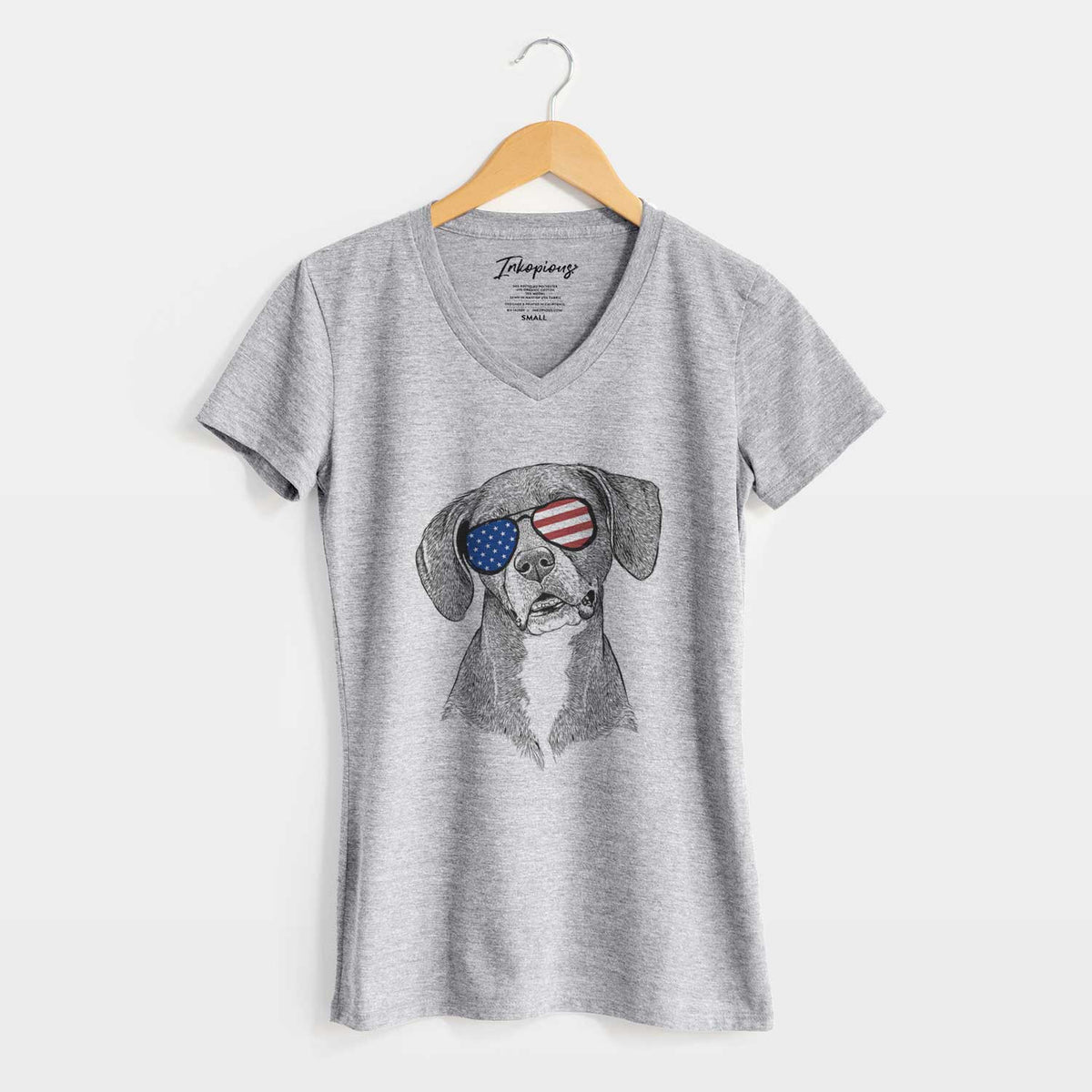 USA Zeena the Plott Hound Mix - Women&#39;s Perfect V-neck Shirt