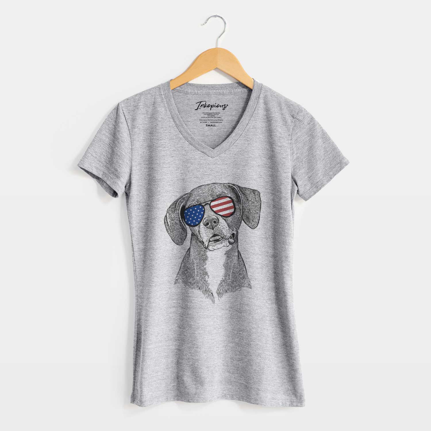 USA Zeena the Plott Hound Mix - Women's Perfect V-neck Shirt