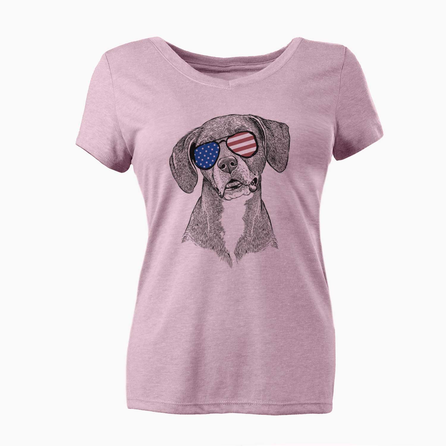 USA Zeena the Plott Hound Mix - Women's Perfect V-neck Shirt