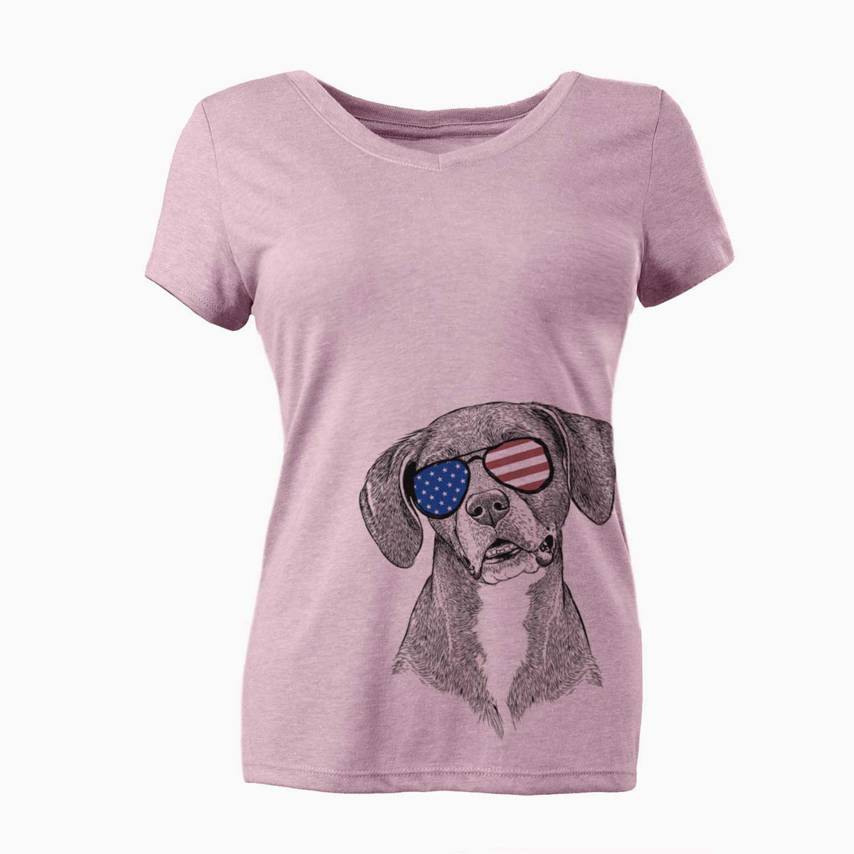 USA Zeena the Plott Hound Mix - Women's Perfect V-neck Shirt
