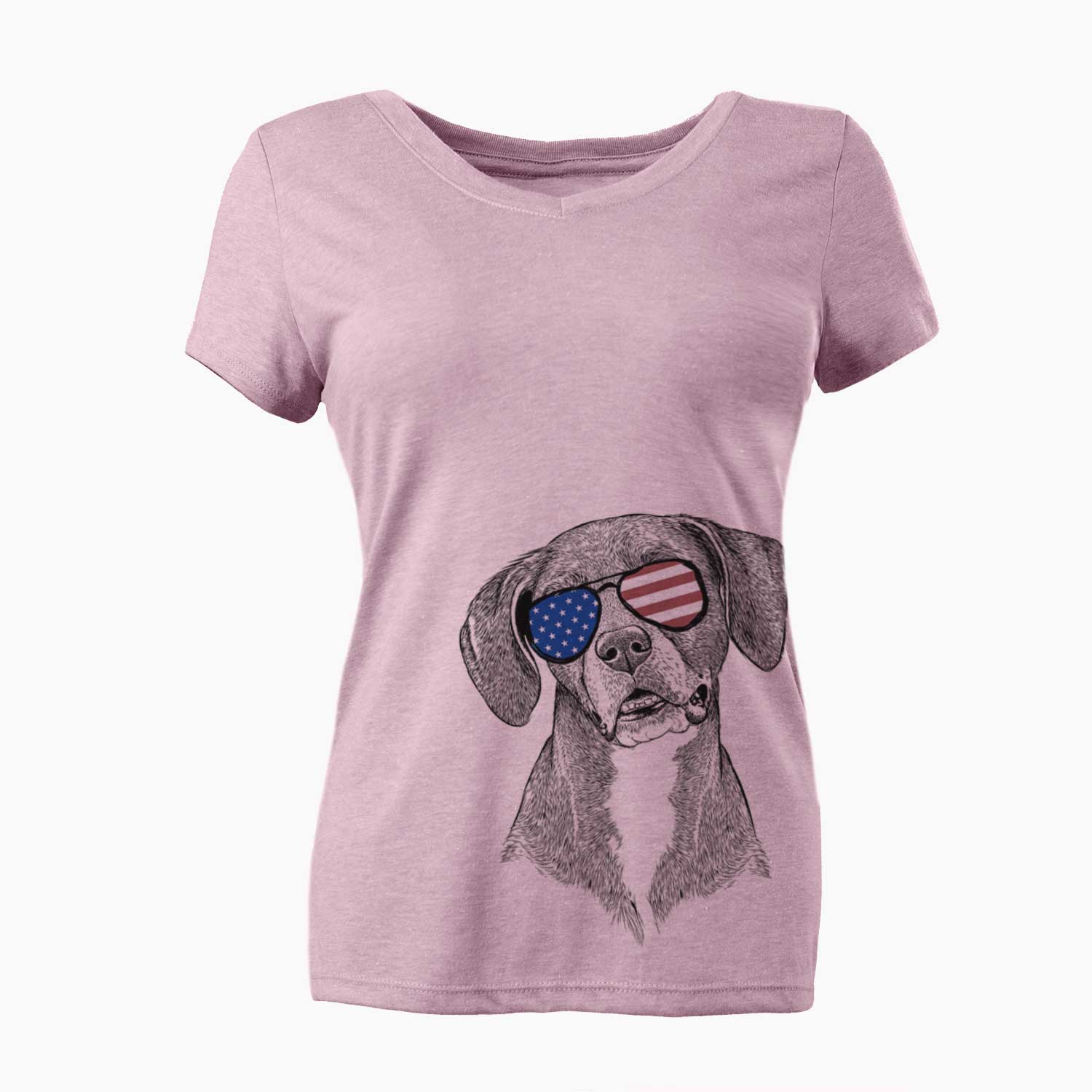 USA Zeena the Plott Hound Mix - Women's Perfect V-neck Shirt