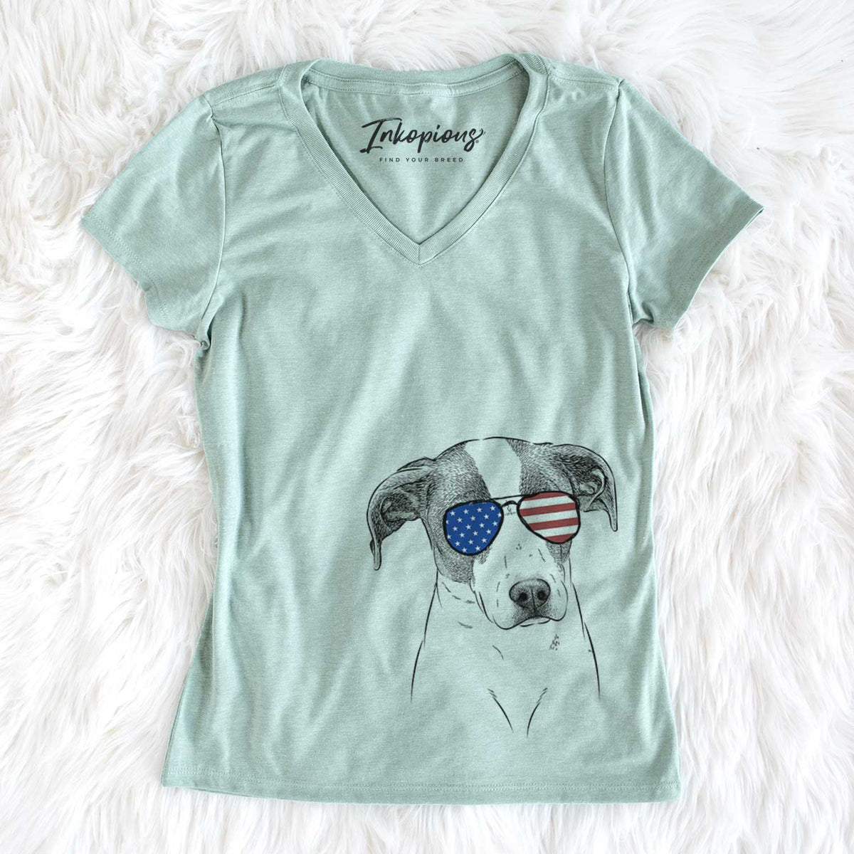 USA Zephyr the Pointer Mix - Women's Perfect V-neck Shirt