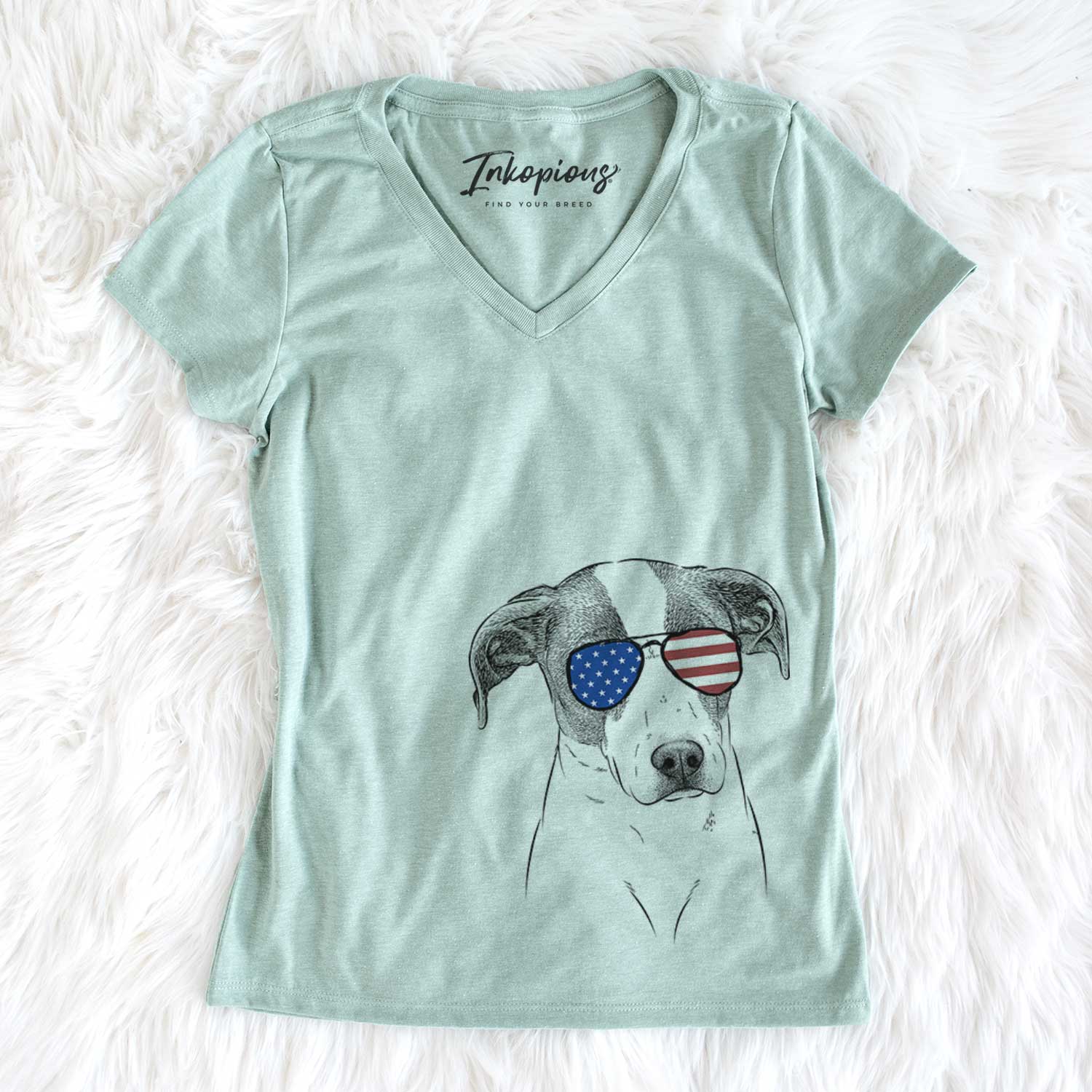 USA Zephyr the Pointer Mix - Women's Perfect V-neck Shirt