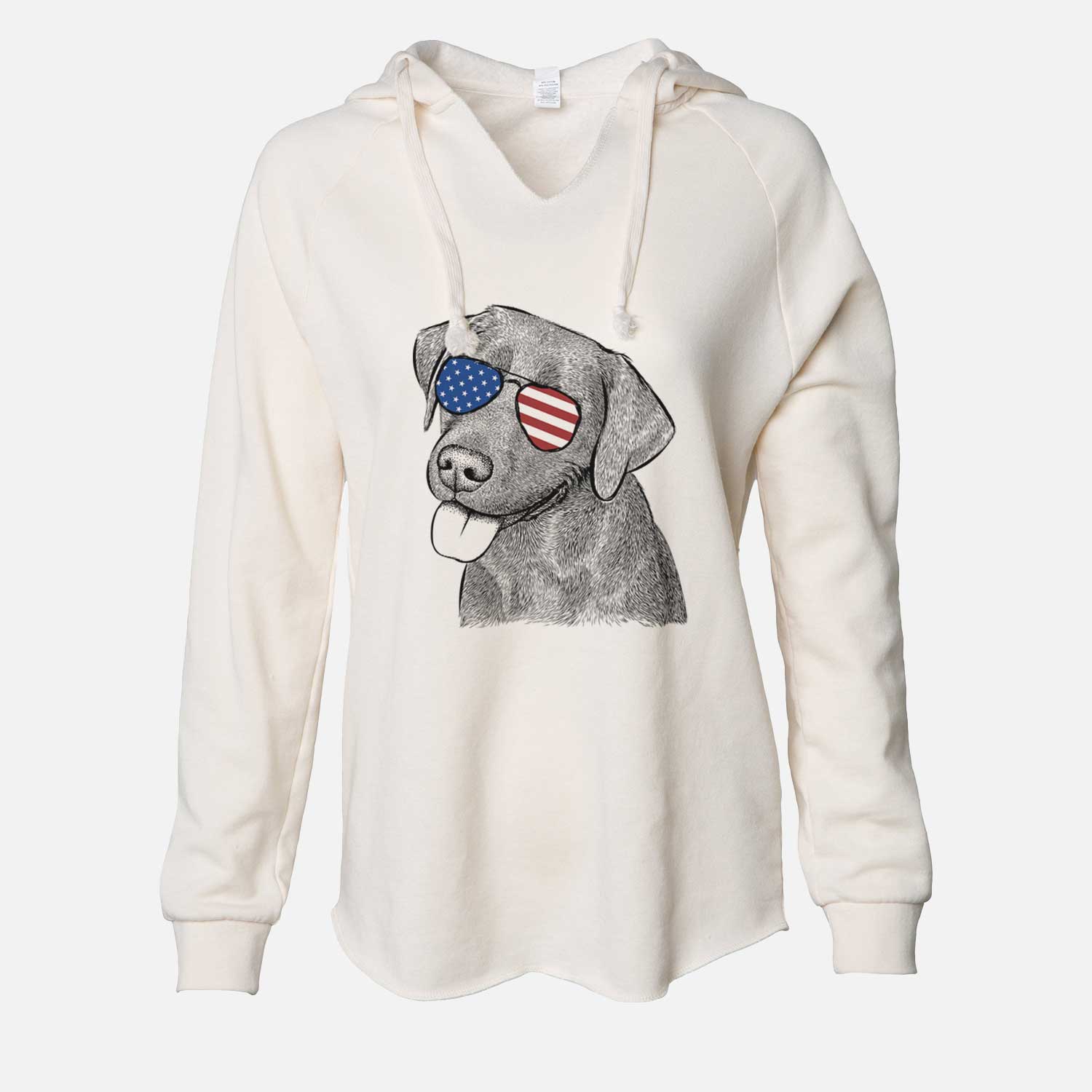 USA Zeppelin the Black Labrador - Cali Wave Hooded Sweatshirt