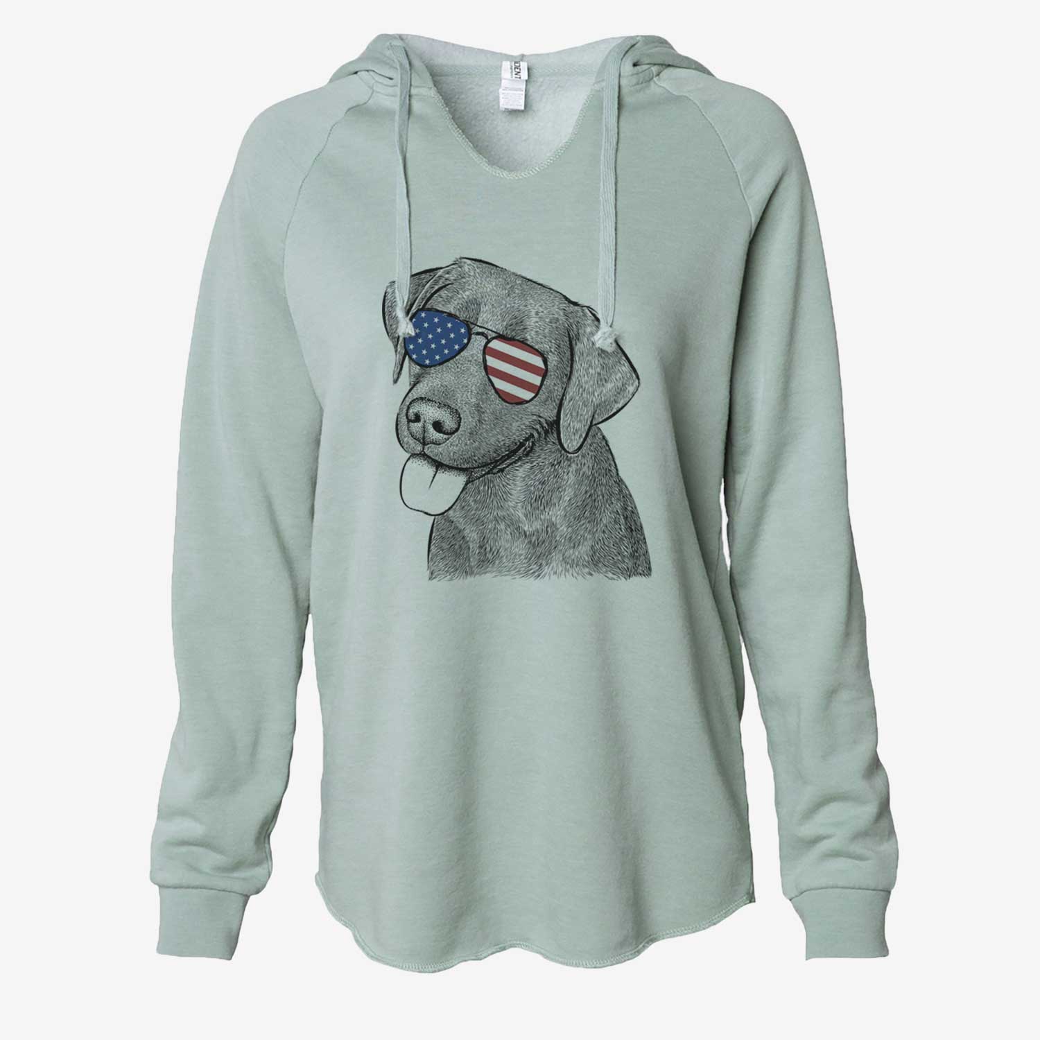 USA Zeppelin the Black Labrador - Cali Wave Hooded Sweatshirt