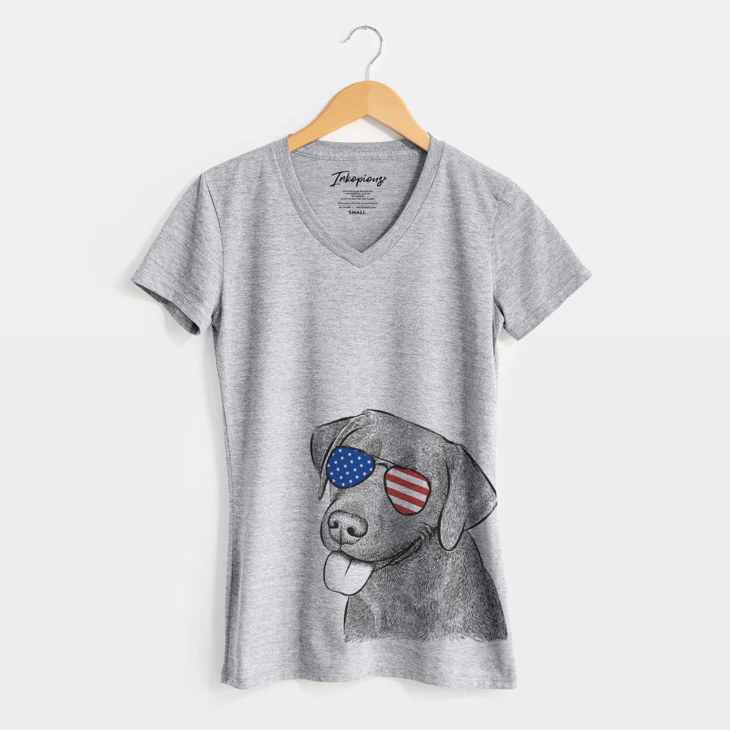 USA Zeppelin the Black Labrador - Women's Perfect V-neck Shirt