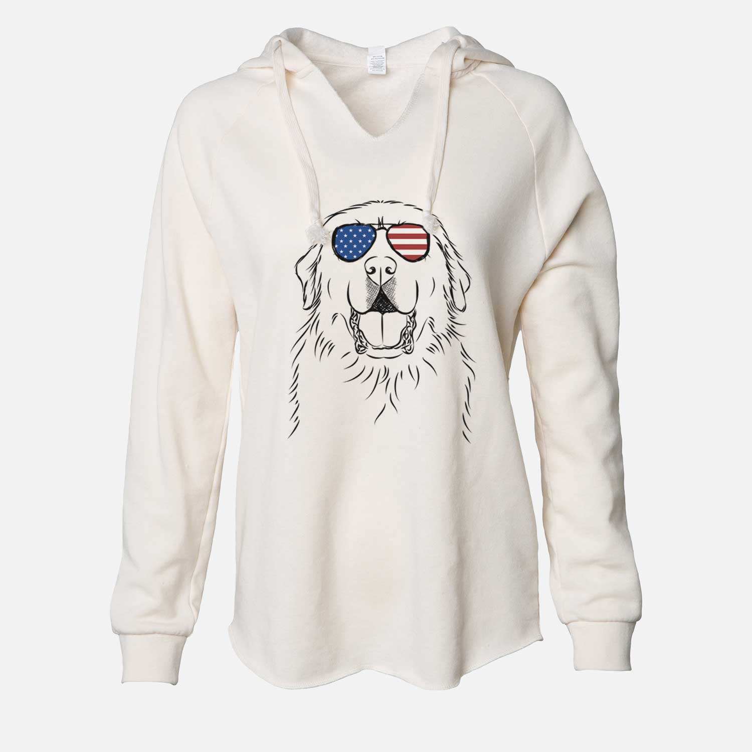 USA Zeus the Great Pyrenees - Cali Wave Hooded Sweatshirt