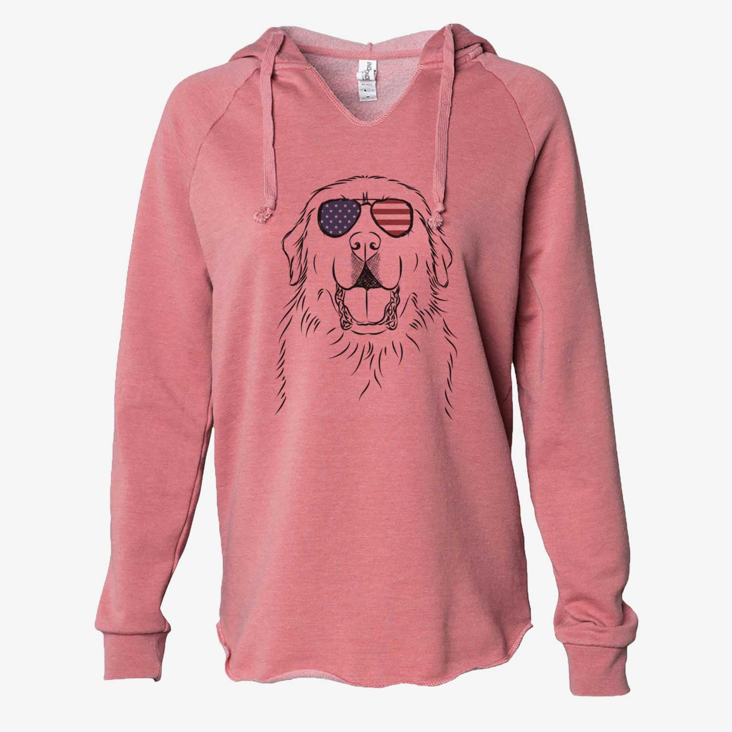 USA Zeus the Great Pyrenees - Cali Wave Hooded Sweatshirt