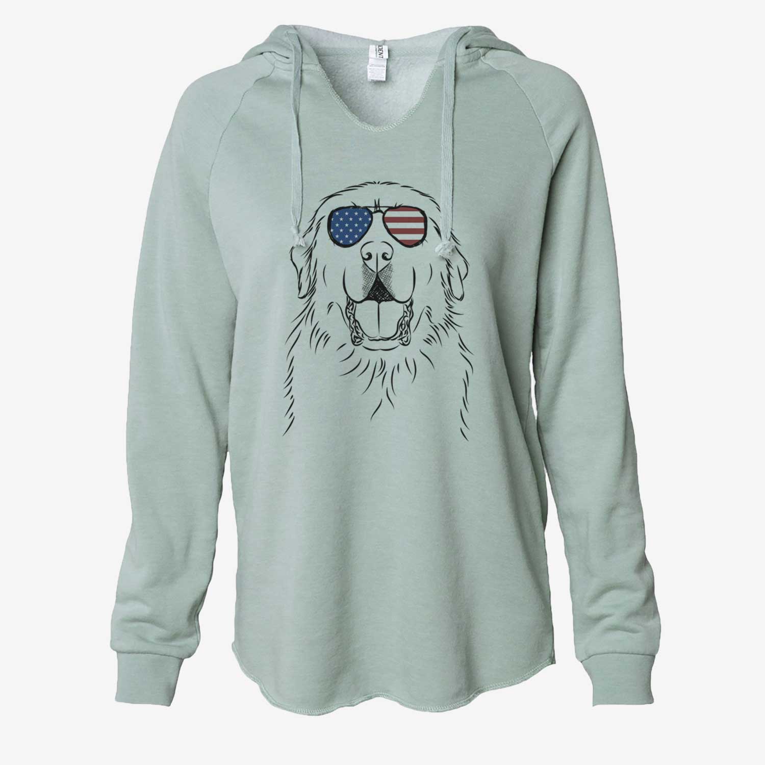 USA Zeus the Great Pyrenees - Cali Wave Hooded Sweatshirt
