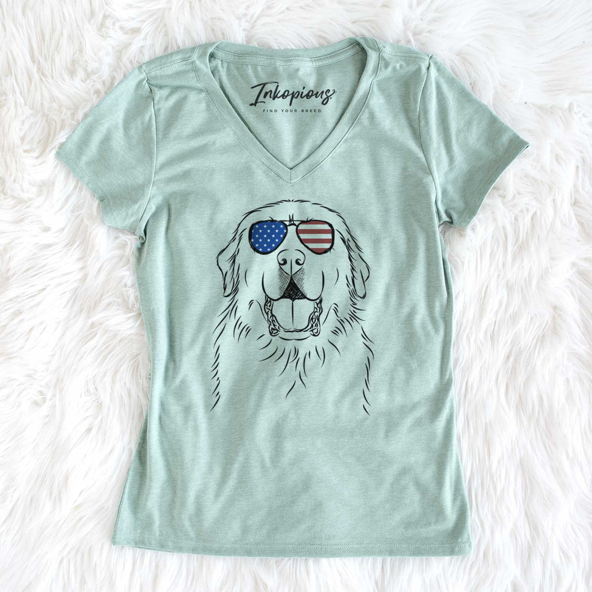 USA Zeus the Great Pyrenees - Women's Perfect V-neck Shirt
