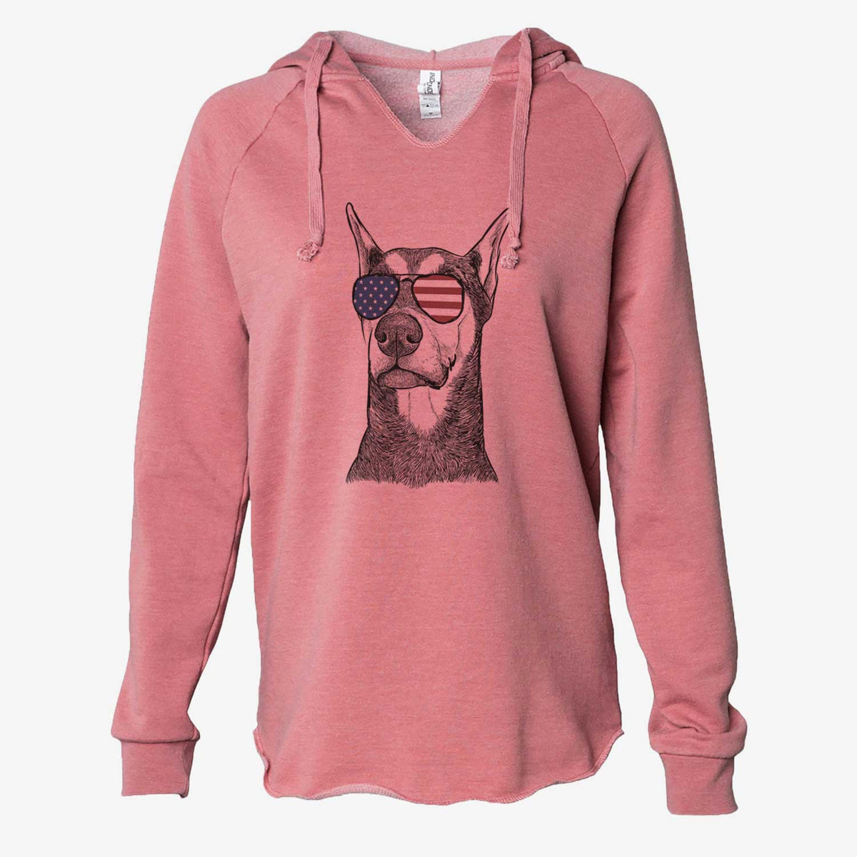USA Zeus the Doberman Pinscher - Cali Wave Hooded Sweatshirt