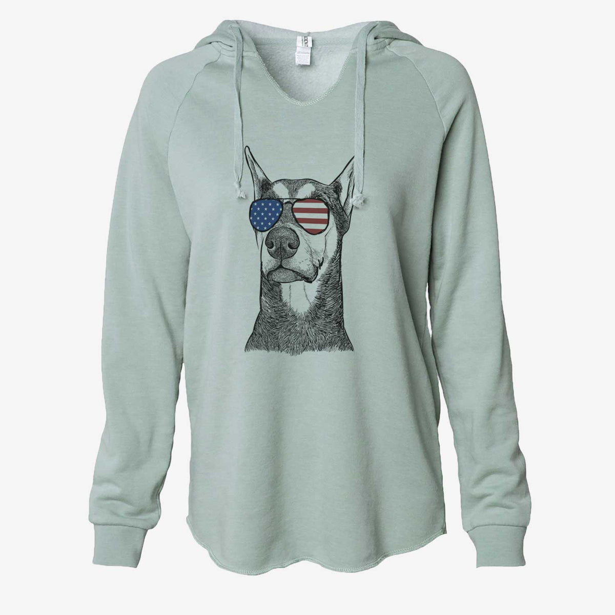 USA Zeus the Doberman Pinscher - Cali Wave Hooded Sweatshirt