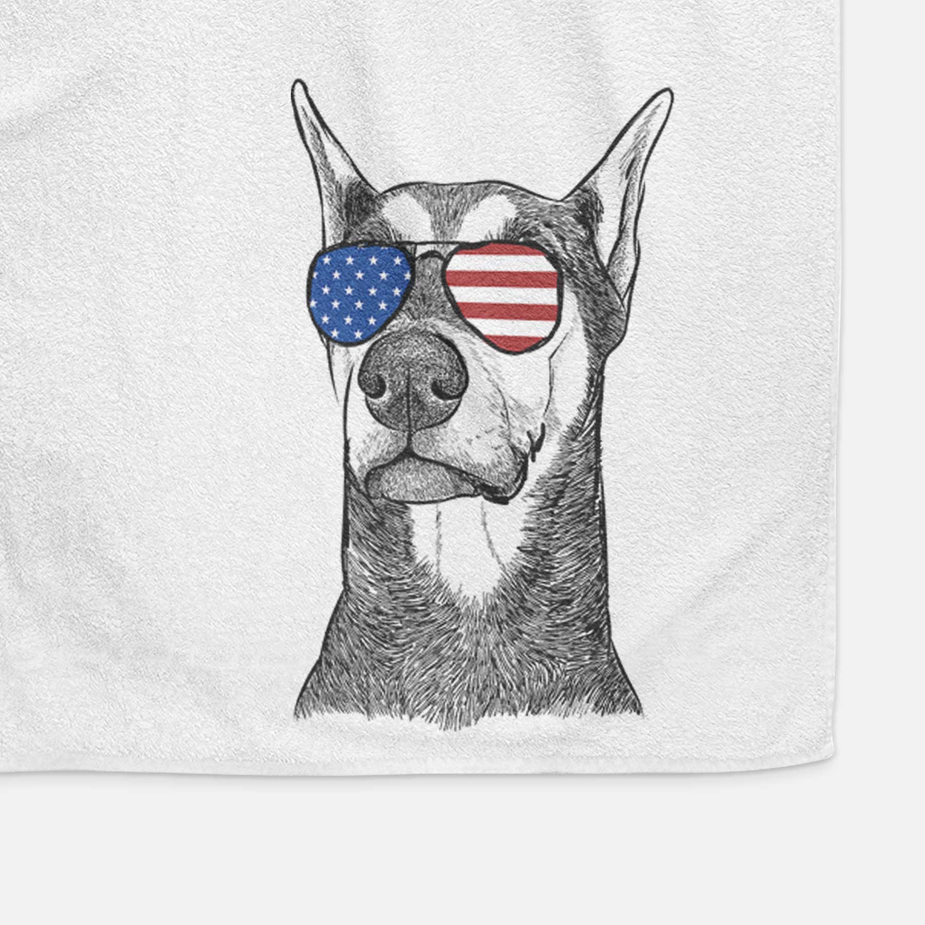 Zeus the Doberman Pinscher Decorative Hand Towel