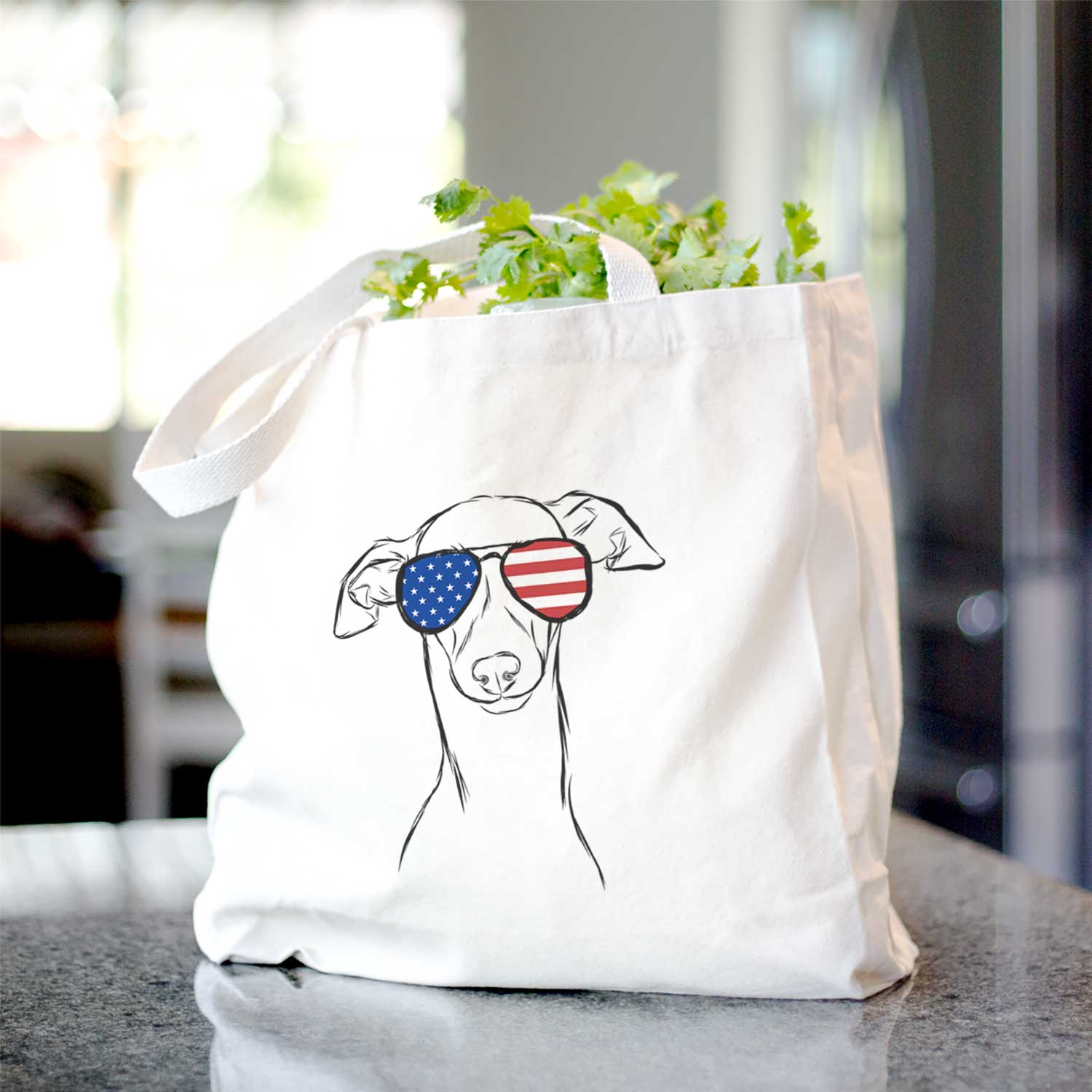 Ziggie the Italian Greyhound - Tote Bag