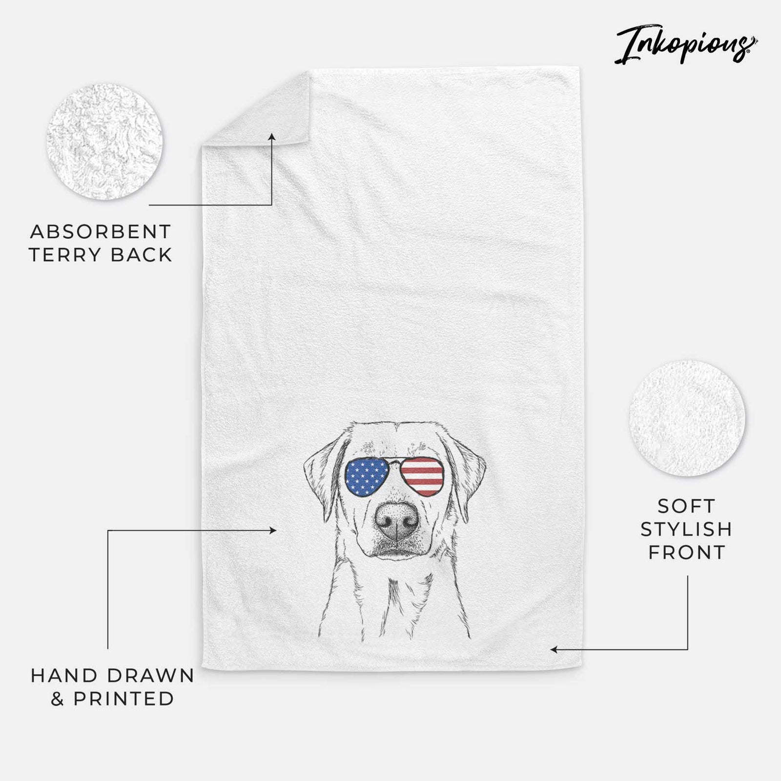 Zoe the Yellow Lab Decorative Hand Towel