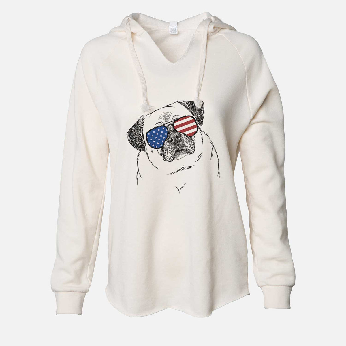 USA Zoey the Pug - Cali Wave Hooded Sweatshirt