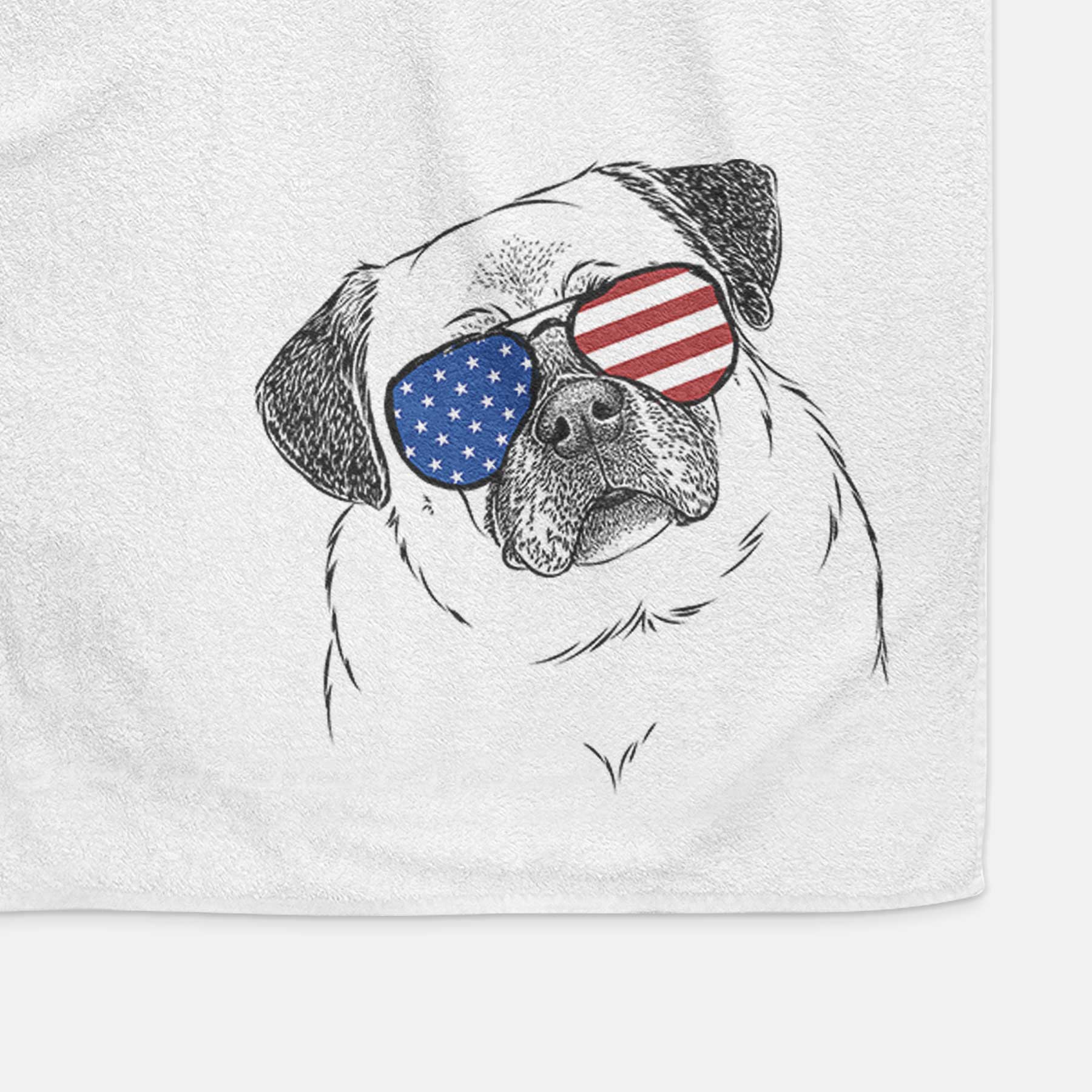 Zoey the Pug Decorative Hand Towel