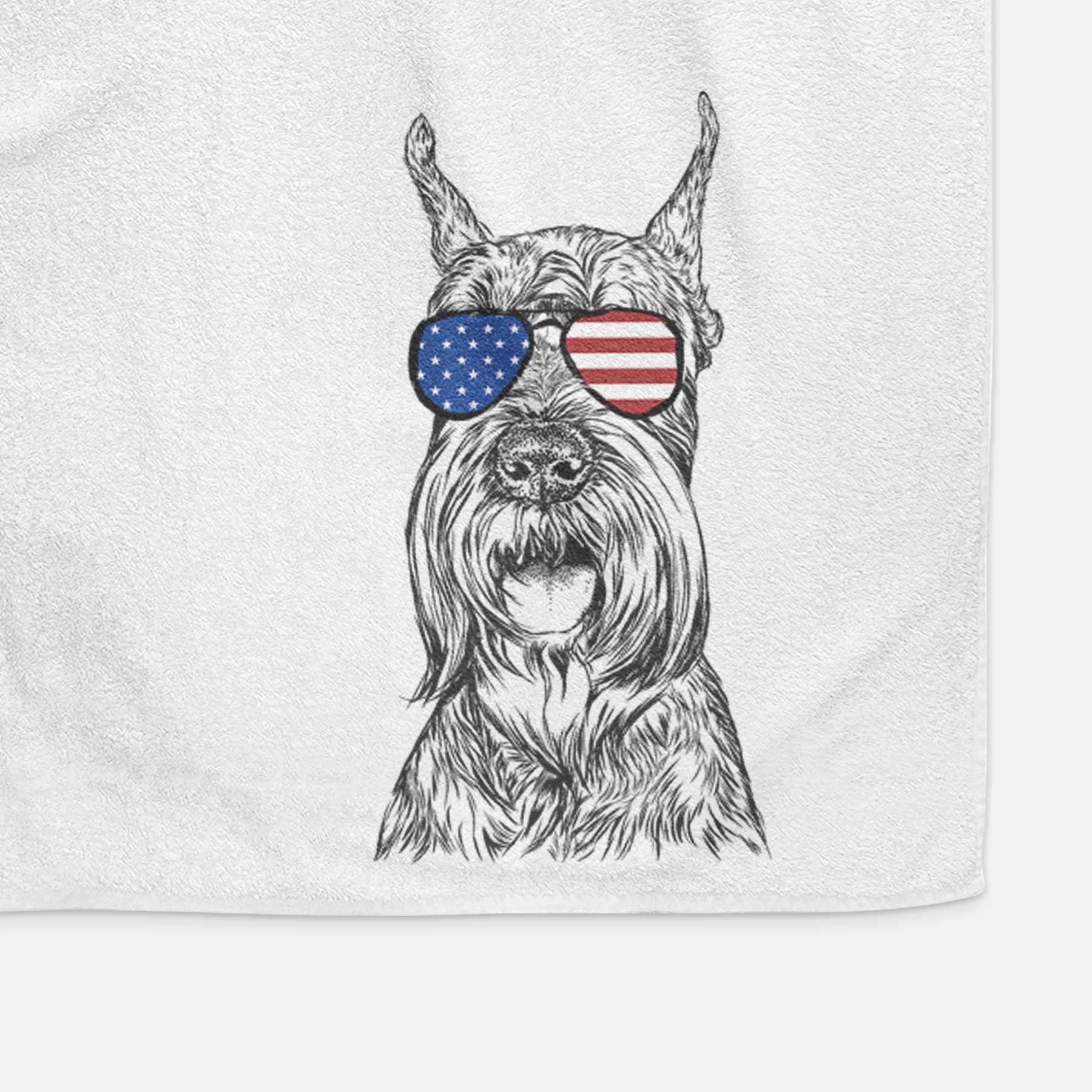 Zuri the Giant Schnauzer Decorative Hand Towel