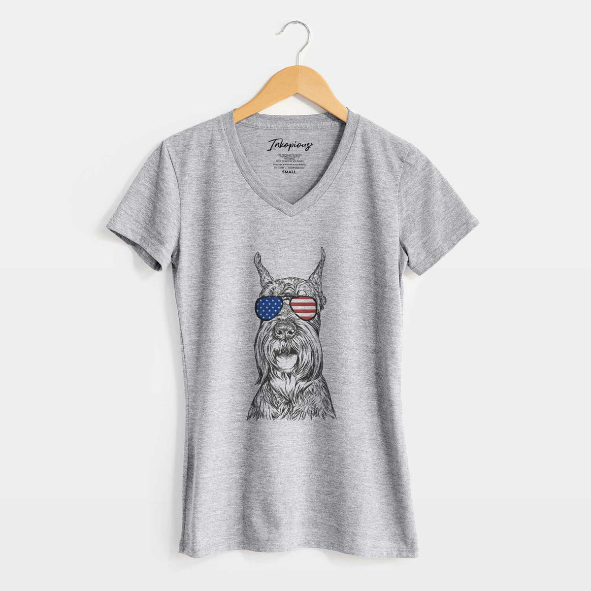 USA Zuri the Giant Schnauzer - Women's Perfect V-neck Shirt