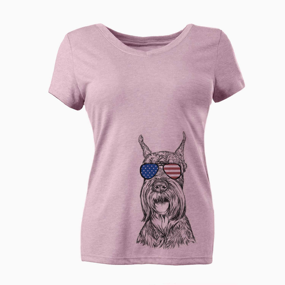 USA Zuri the Giant Schnauzer - Women's Perfect V-neck Shirt