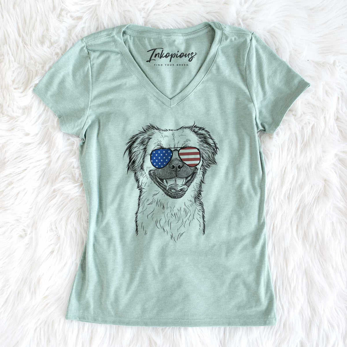 USA Zuri the Spaniel Mix - Women's Perfect V-neck Shirt
