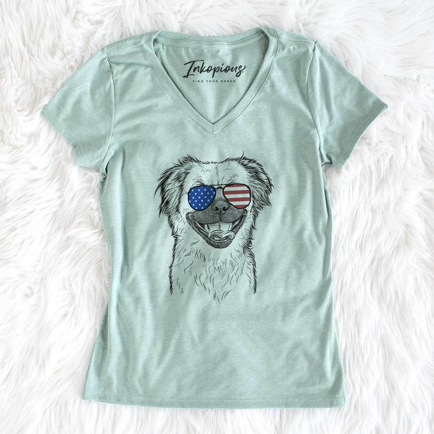 USA Zuri the Spaniel Mix - Women's Perfect V-neck Shirt
