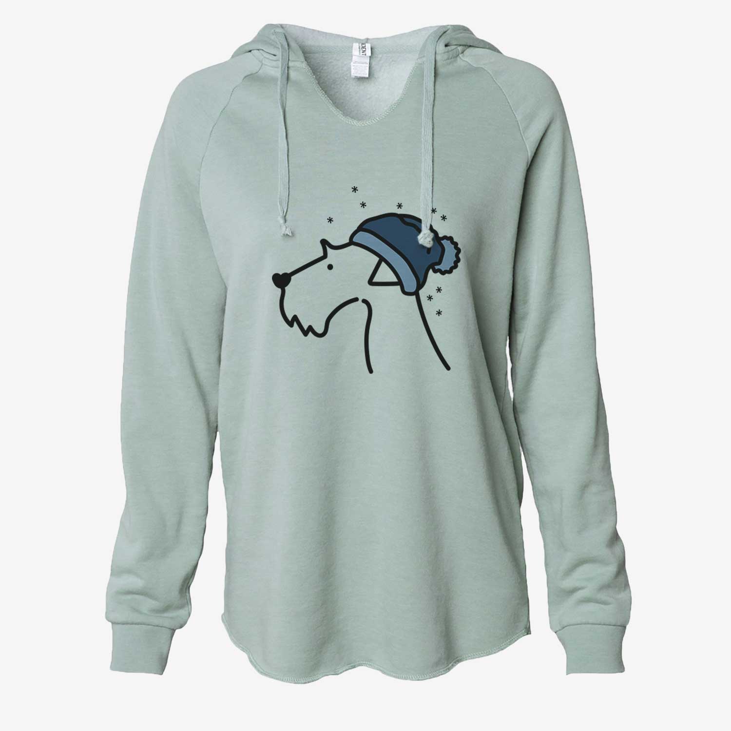 Frosty Airedale Terrier - Cali Wave Hooded Sweatshirt