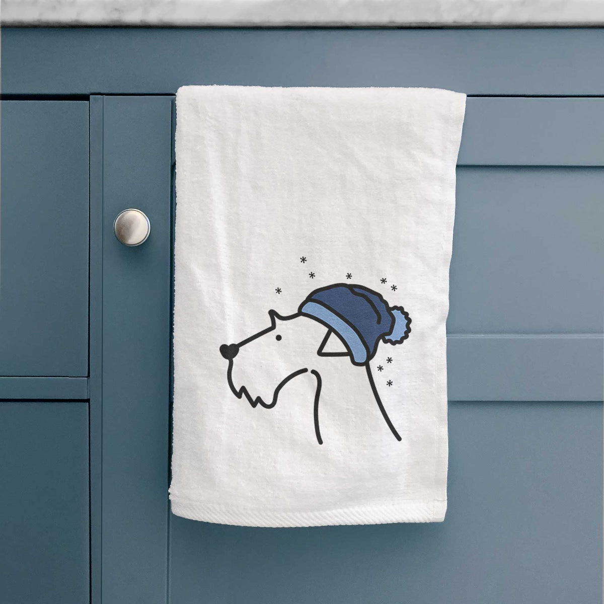 Frosty Airedale Terrier - Decorative Hand Towel