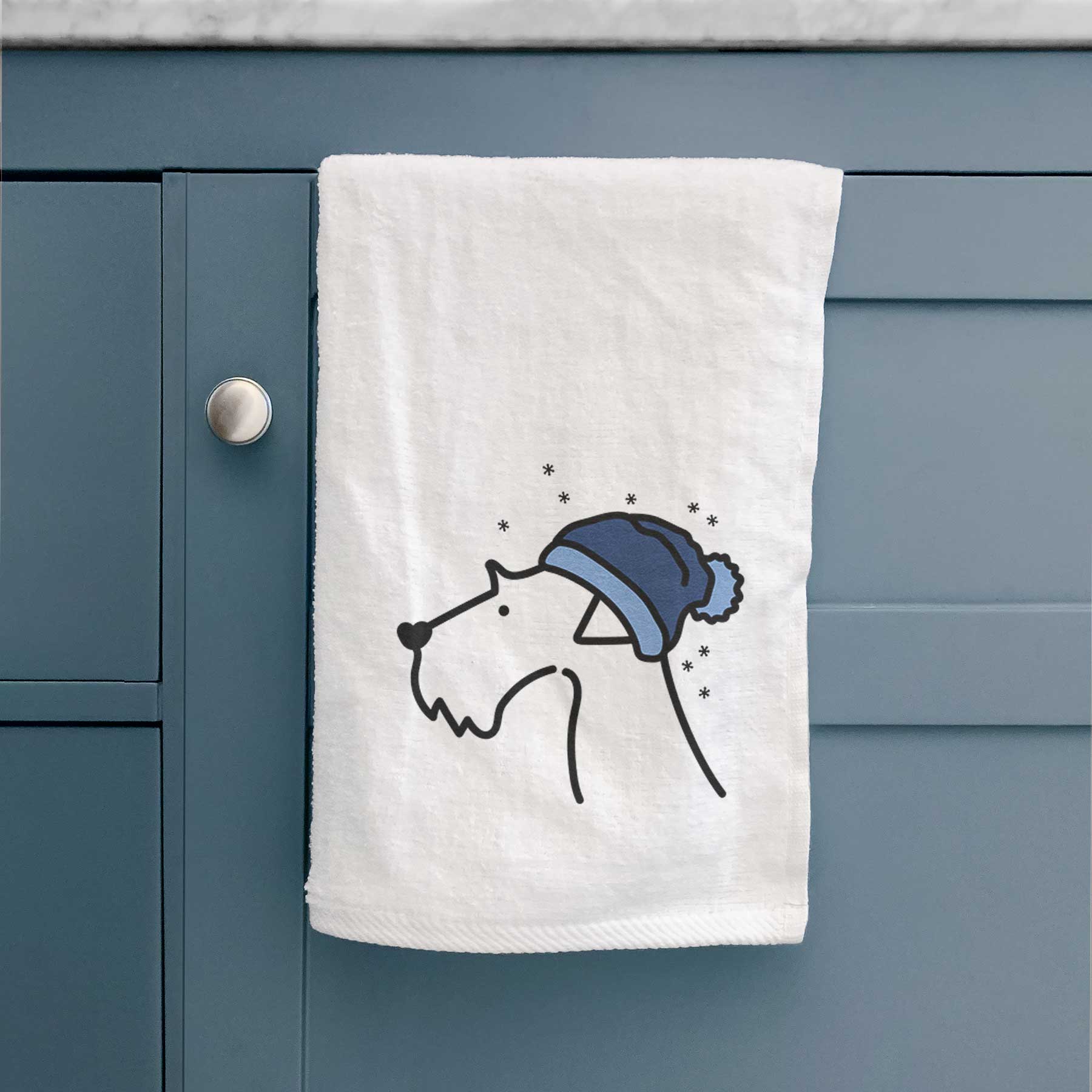 Frosty Airedale Terrier - Decorative Hand Towel