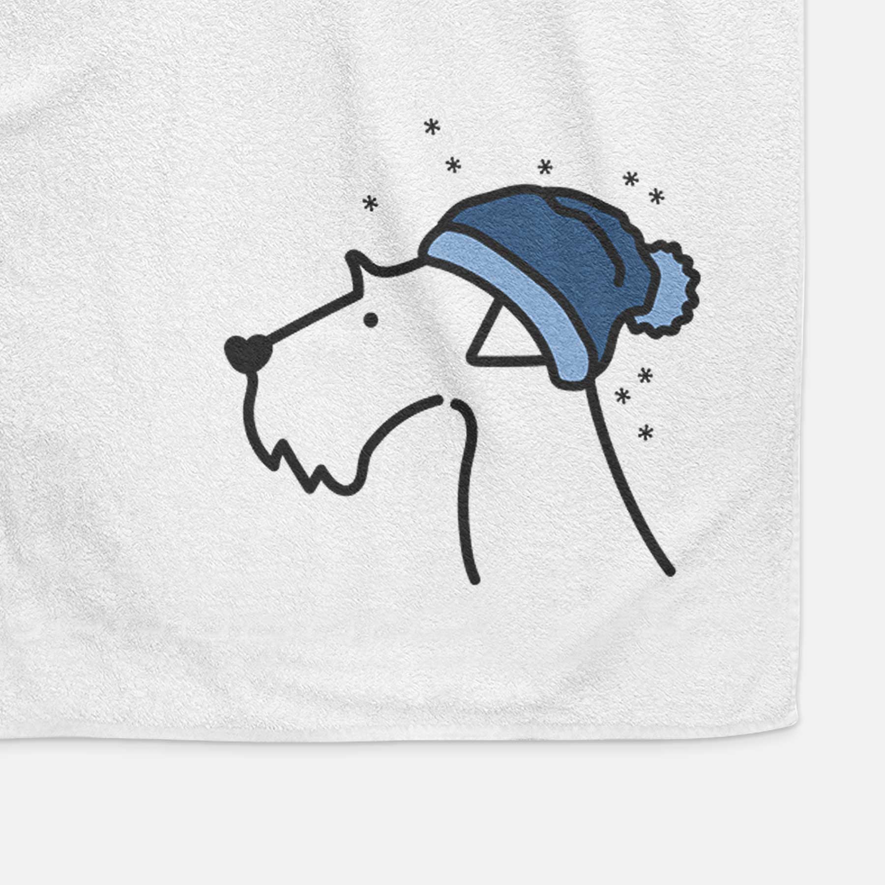 Frosty Airedale Terrier - Decorative Hand Towel