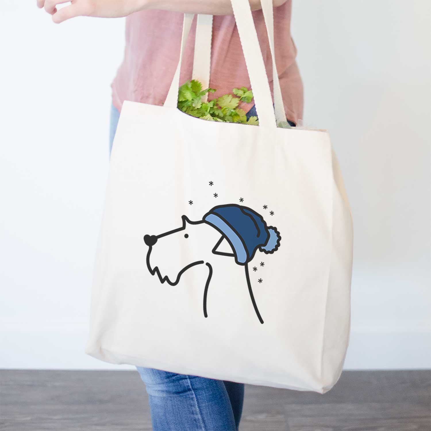 Frosty Airedale Terrier - Tote Bag