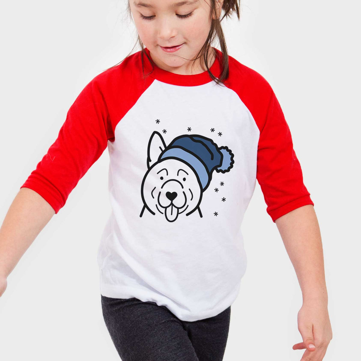 Frosty Akita - Youth 3/4 Long Sleeve