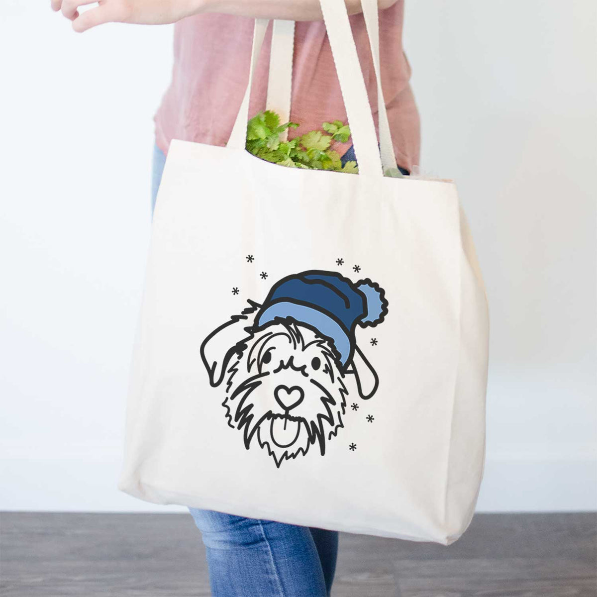 Frosty Scottish Terrier Border Collie Mix - Amal - Tote Bag