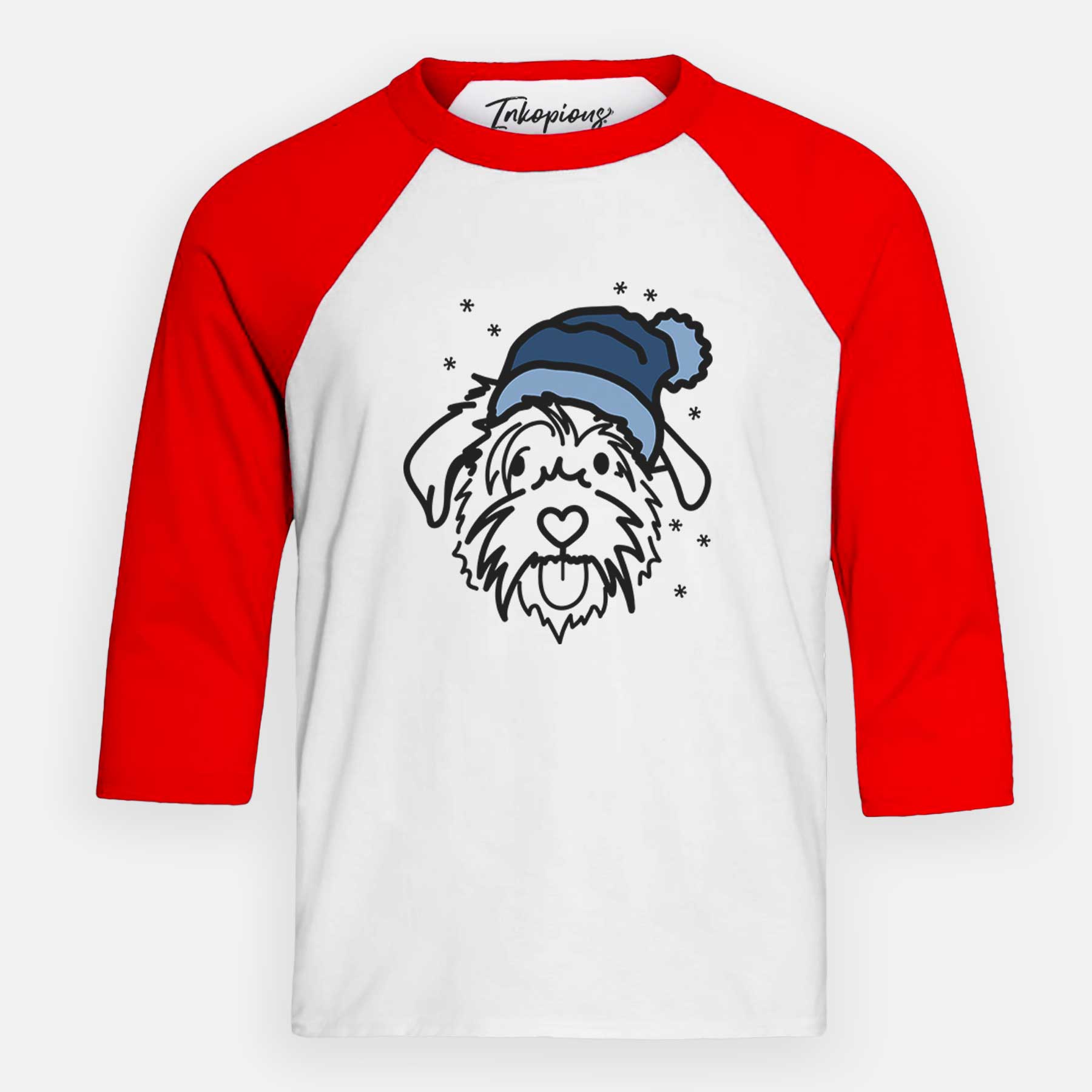 Frosty Scottish Terrier Border Collie Mix - Amal - Youth 3/4 Long Sleeve