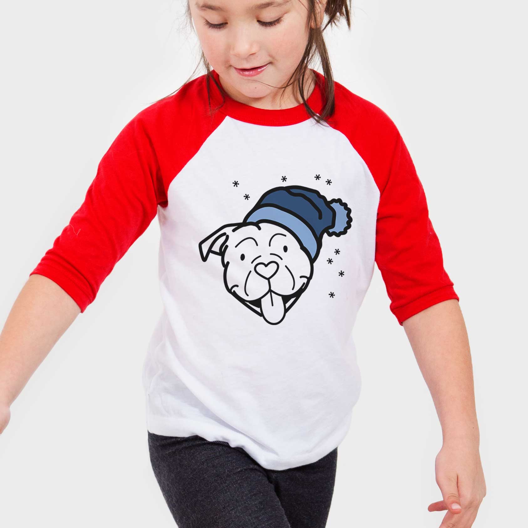 Frosty American Bulldog - Youth 3/4 Long Sleeve