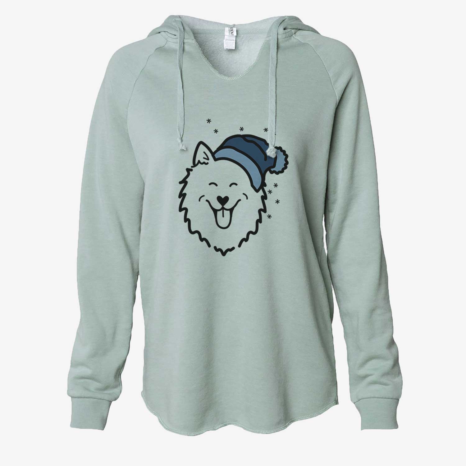 Frosty American Eskimo - Cali Wave Hooded Sweatshirt