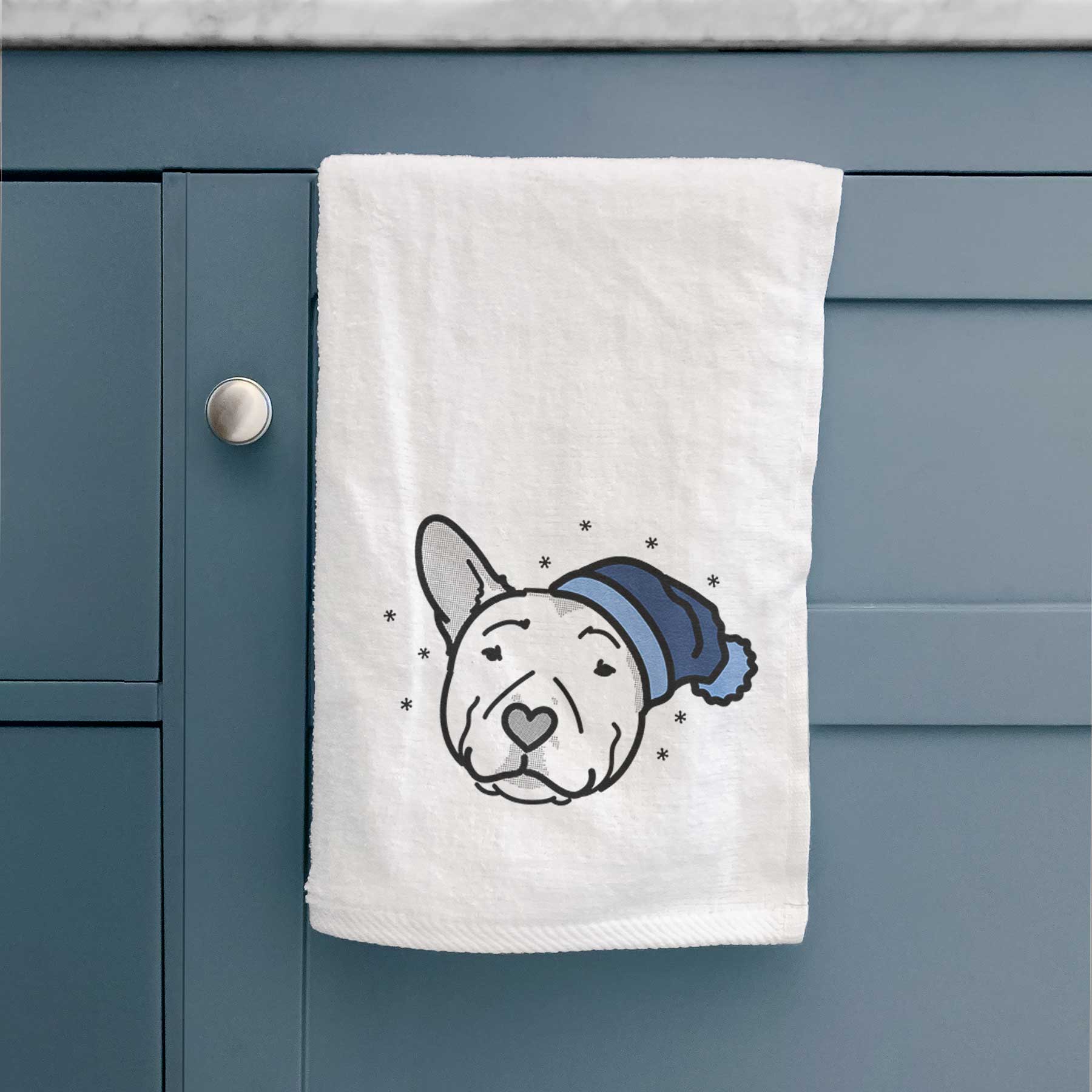 Frosty Pitbull - Archer - Decorative Hand Towel