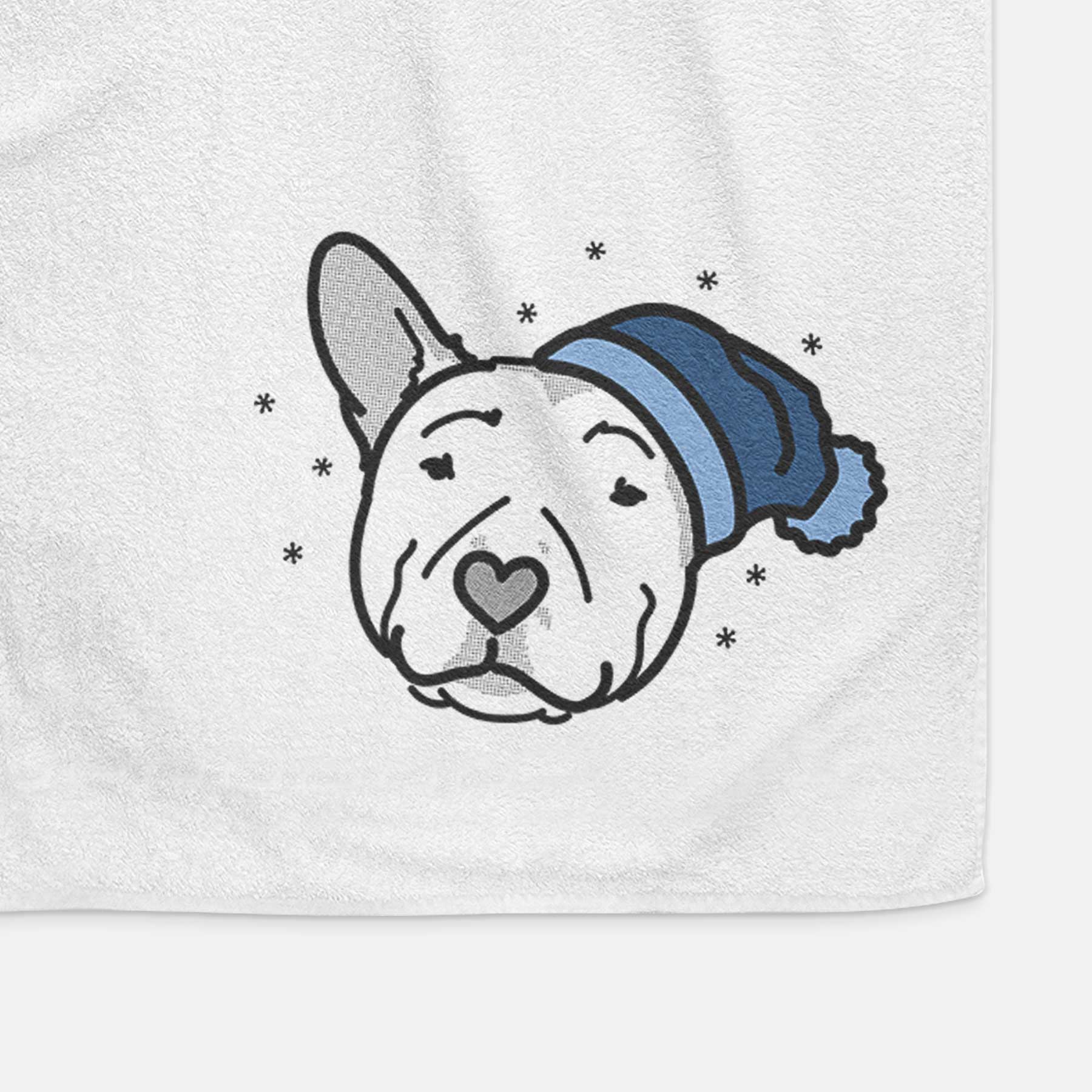 Frosty Pitbull - Archer - Decorative Hand Towel