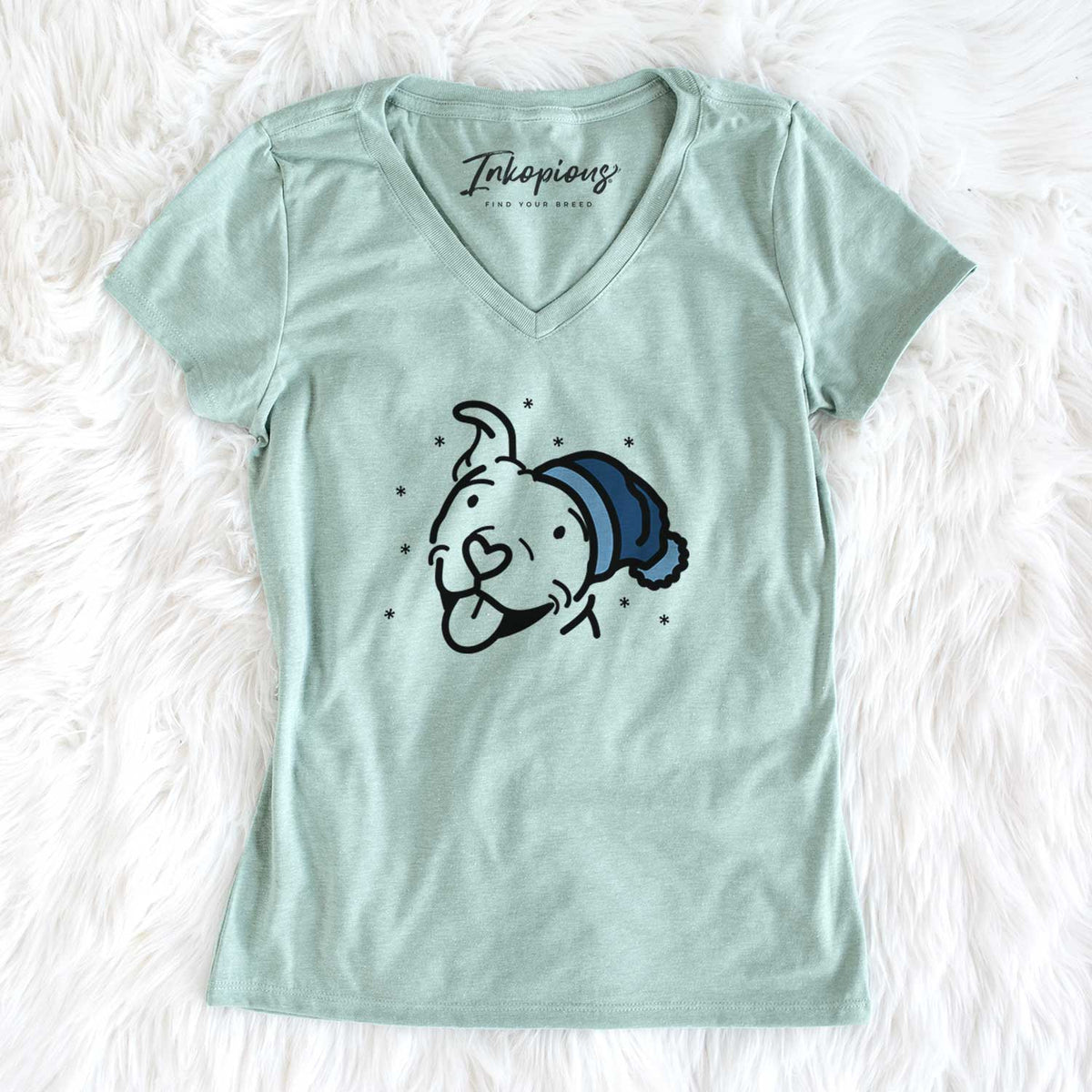 Frosty Pitbull - Arlo - Women&#39;s V-neck Shirt