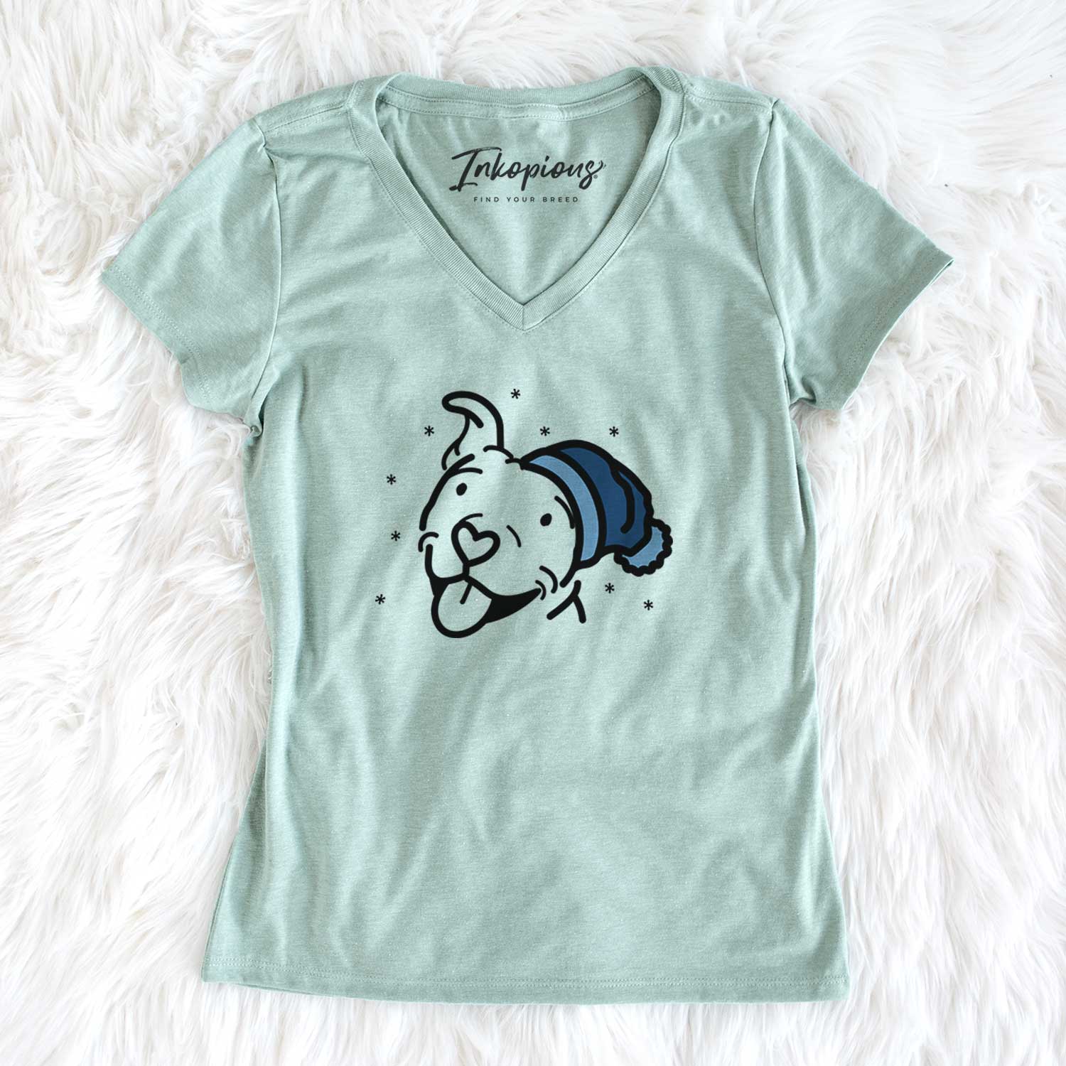 Frosty Pitbull - Arlo - Women's V-neck Shirt