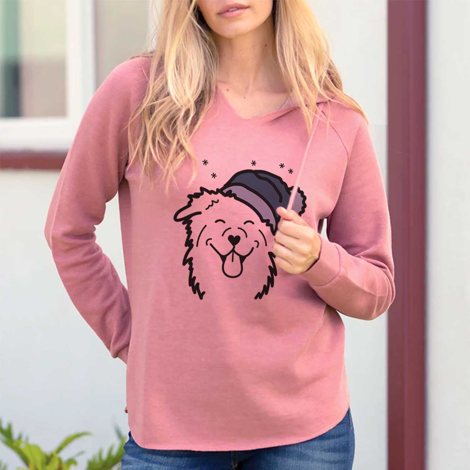 Frosty Australian Shepherd - Cali Wave Hooded Sweatshirt